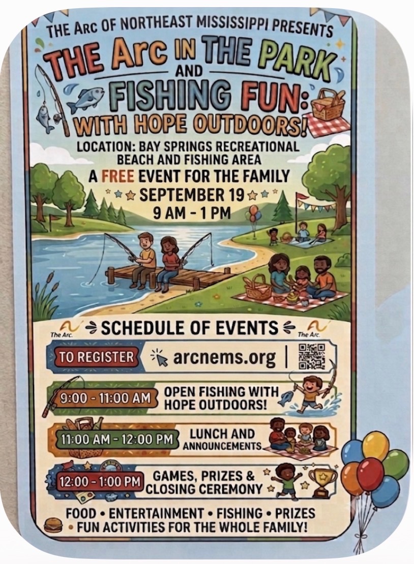 Arc in the Park and Fishing Fun with Hope Outdoors event flyer